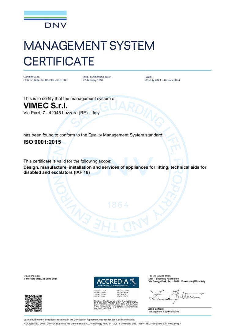 Certifications ISO9001